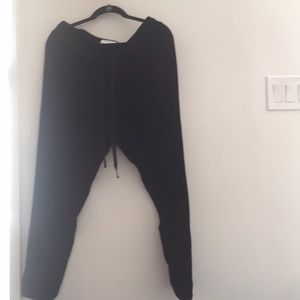 Velour black sweat pants